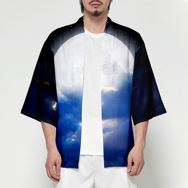 

wamni hip-hop japanese kimono costume cardigan shirt personalized cardigan anime character fashion trend harajuku breathable, Red