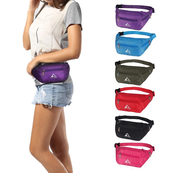 

outdoor ultralight foldable waist bag water resistant adjustable waist belt fanny pack cell phone holder bag for men women