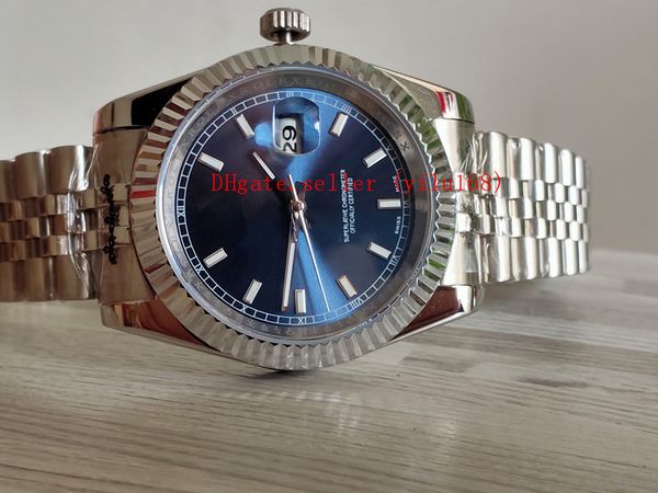 2019 melhores homens de venda de luxo assistir 41mm 126334 relógio automático de aço inoxidável 2813 mens movimento safira dobrável espelho azul mecânica