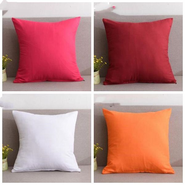 

pillow case pure color polyester cushion pillow cover home sofa throw pillowcase candy color christmas decor gift 12 colors lxl231-a