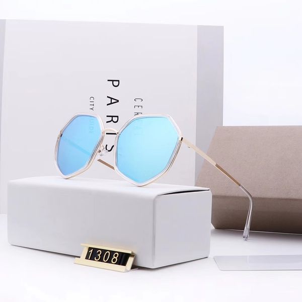 

design sunglasses -2019 new ladies fashion color film polarized sunglasses model 1308, White;black