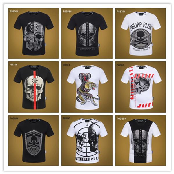 

новый 2019 моды дизайн бренда мужчин вскользь хлопка змейки и полосой короткий рукав футболки # 020805