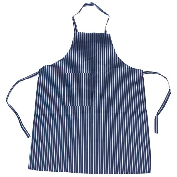 

waterproof bib apron nylon blue and white stripe restaurant