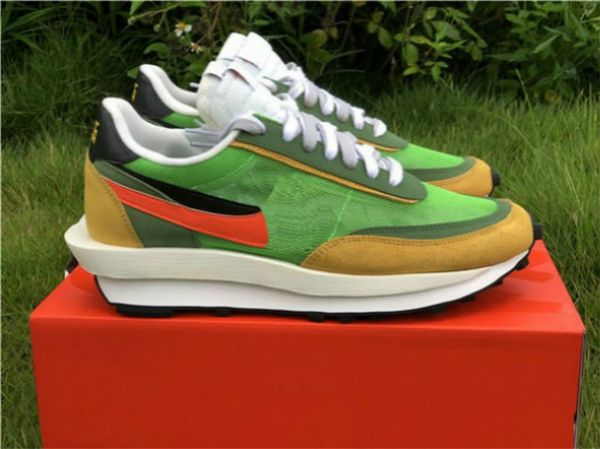 

2019 wholesale sacai x ldv waffle ldwaffle black men women green gusto varsity blue running shoes sports sneakers
