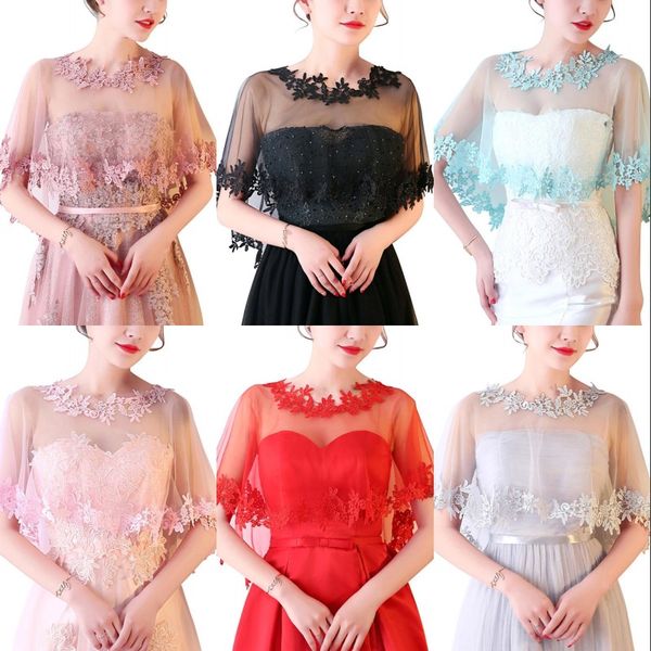 

женская мода кружева аппликация люкс свадебное болеро shrug шаль wrap cape похититель свадебные аксессуары в наличии cpa1655, White