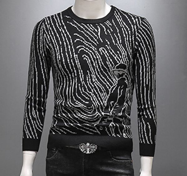 

good quality men's sweater fashion style solid color knitwear, White;black