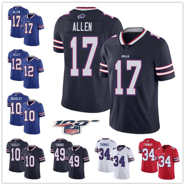 

17 Josh Allen 49 Tremaine Edmunds Jersey 12 Jim Kelly 95 Kyle Williams 34 Thurman Thomas 25 McCoy Watkins Dareus Football jerseys