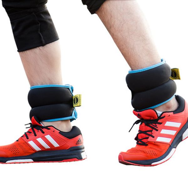 

1kg/pair sports training ankle weight sandbag hand leg wrist weighted, Blue;black