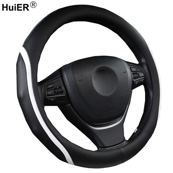 

huier 3 colors universal car steering wheel cover artificial leather wear resistant braid on the steering-wheel car accessories