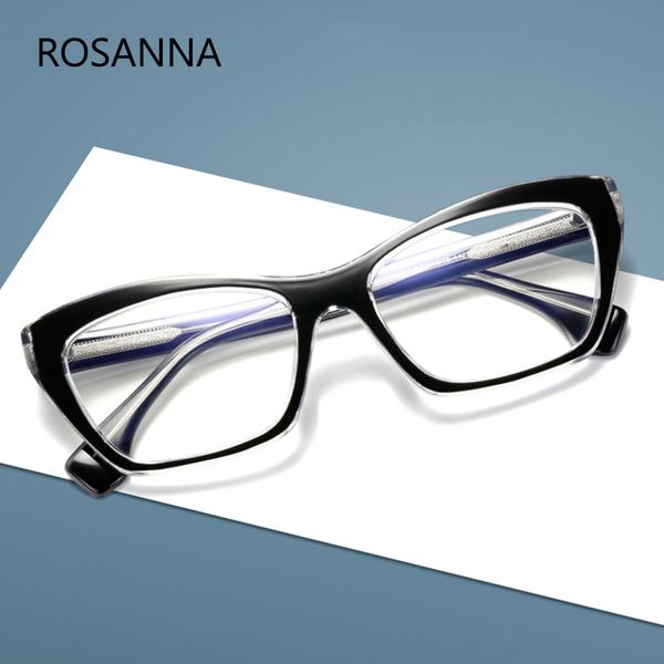 

brand design 2020 anti-blocking blue light glasses optical frame vintage cat eye gaming computer clear glasses for women uv400, White;black