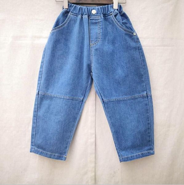 

2019 new arrival girls boys denim pants spring fashion girls jean pants 2-7t, Blue
