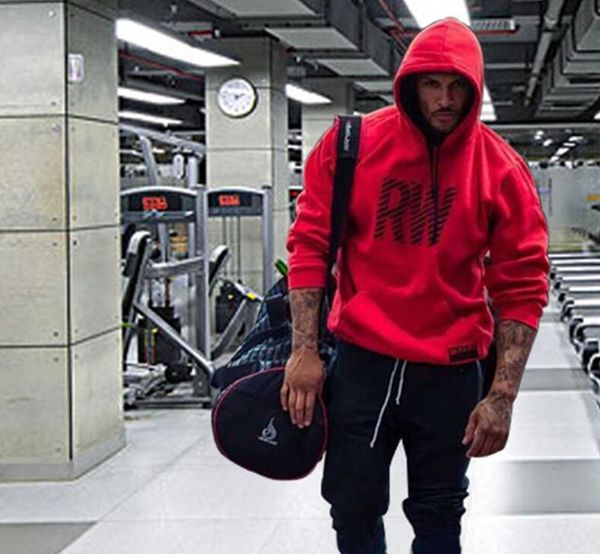 

joggers gym clothing long sleeve hooded sweatshirt winter autumn running men shirt sports fitness bodybuilding male t-shirt, White;black