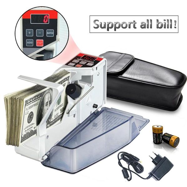 

portable handy money counter for most currency note bill cash counting machines eu-v40 cash machine financial equipment