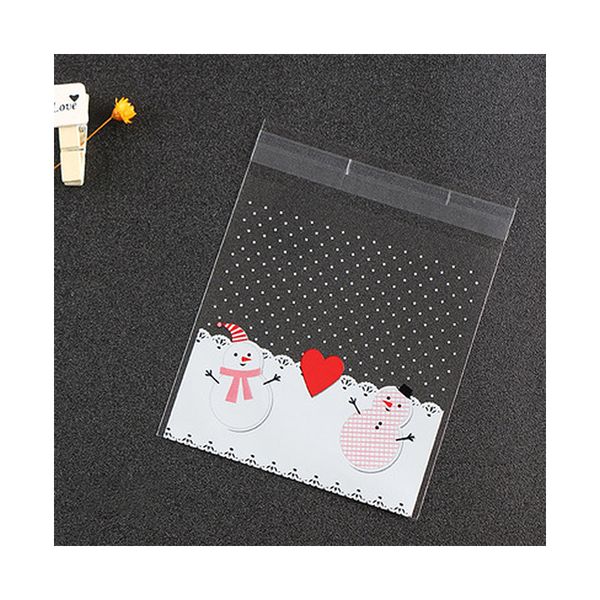 

cute cartoon gifts bags christmas cookie packaging self-adhesive plastic bags for biscuits birthday candy cake package