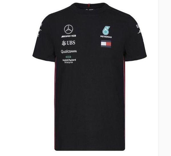 

f1 гоночный костюм новый мерседес команда одежда короткий рукав футболки мерседес АМГ Гамильтоне Боттас быстросохнущие короткими рукавами сверху