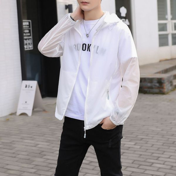 

jacket 2020 new sunscreen thin clothes male leisure time outdoors sandy beach ventilation loose coat windbreaker free, Black;brown