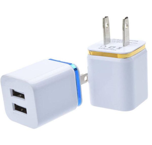 

Металл Двойной USB стены зарядки подключи 2.1A зарядное устройство США ЕС адаптер пе