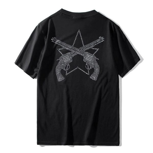 

20ss luxury mens designer t shirts summer casual short sleeves rhinestone men women tees size s-2xl