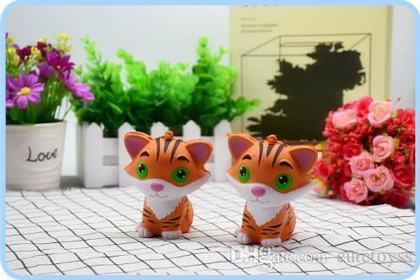 

good squishy adorable 9cm little tiger decompression toy pu squeeze slow rising rebound relieve toys cute kids gift e535