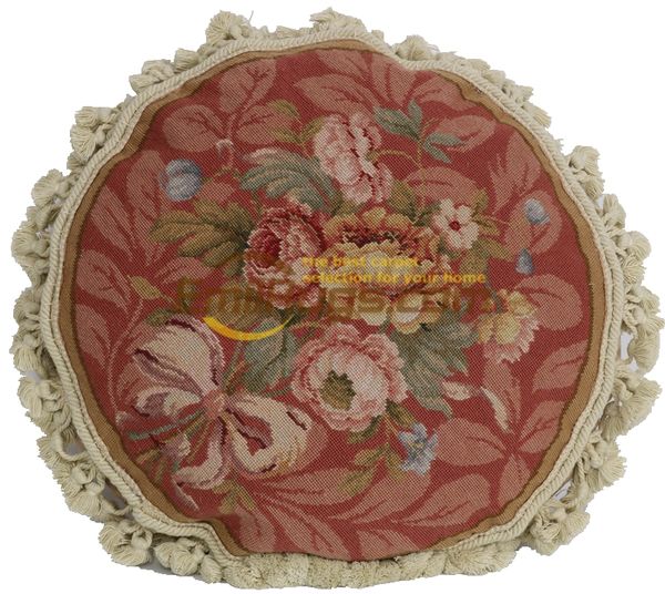 

shabby needlepoint sofa cushion tailbone antique french flower decorative handmade decor rug square woolen square