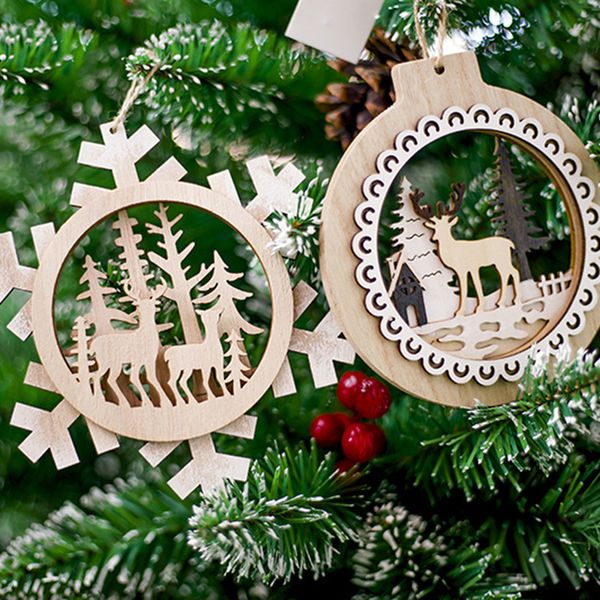 

wooden decorative pendant christmas elk ornament creative home living room wall hanging ornaments decoration crafts