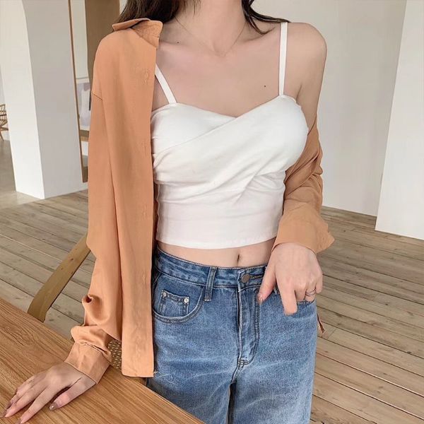 

женщины лето twisted фронт рукавов crop top sexy v-образным вырезом ребристый вязаная бретели push up проложенный solid color sling vest, Gray;blue