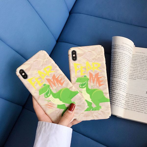 

for iphone xs max xr phone case tide brand dinosaur 6 7 8 x plus pc matte all inclusive hard cell phone cases