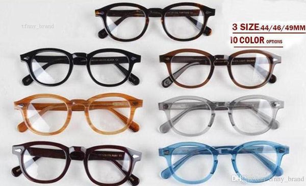 Neues Design Lemtosh-Brillen Johnny Depp Brillen-Sonnenbrillenrahmen Top-Qualität runder Sonnenbrillenrahmen Arrow Rivet 1915 S M L-Größe