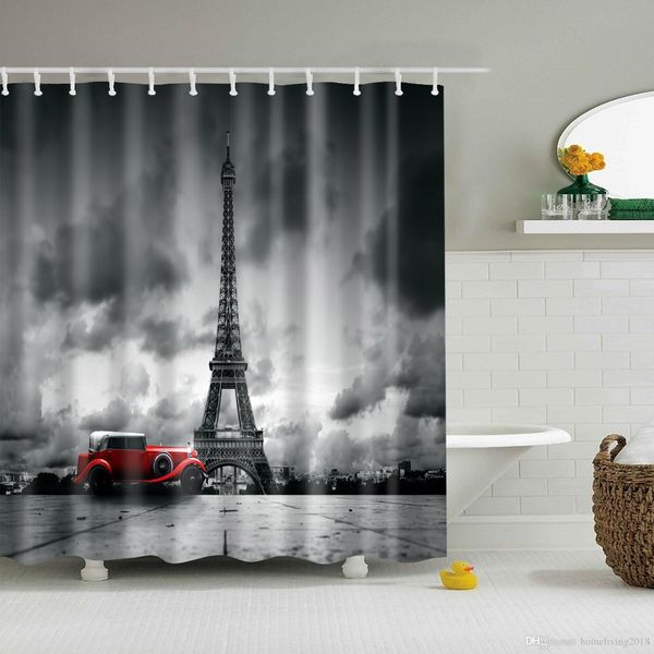 2019 Fabric Shower Curtain Country Decor Style Decorations For