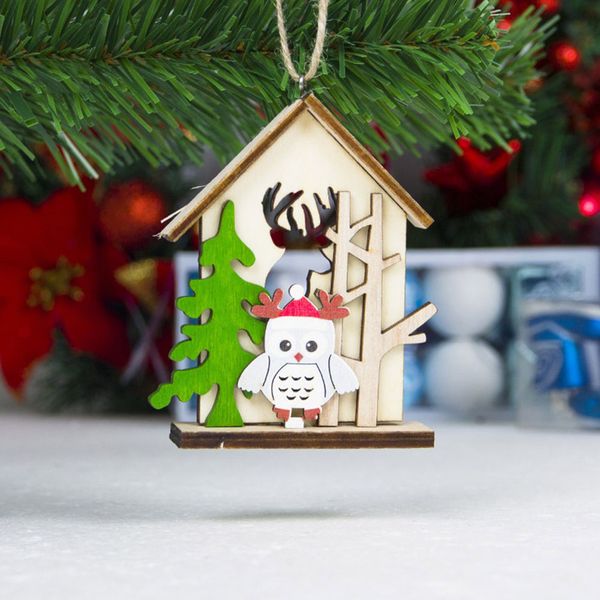 

wooden house hanging decoration ornament pendant for christmas tree party home slc88