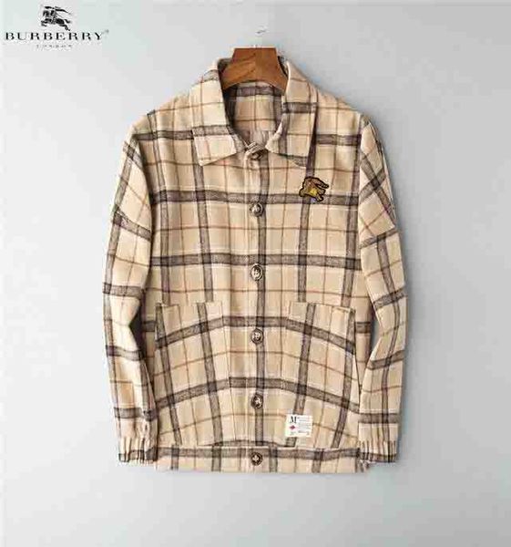 

burberri mens designer woolen coat casual jacket high-end fashion jacket boutique trendy coat luxury loose parker cardigan, Black