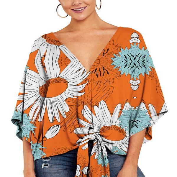 

лето v-образным вырезом knotted блуза gum bat рукавом с длинным рукавом wrap top going out tops rolgf, White