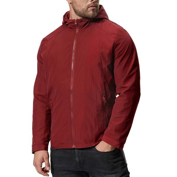 

mens design fast-dry fitness running jackets bodybuilding coat mens sportswear stand collar slim jackets male bomber a29, Black;red