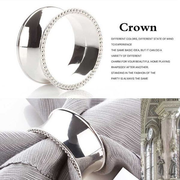

4pcs stainless steel napkin rings for dinners parties weddings l supplies diameter 4.5cm le66