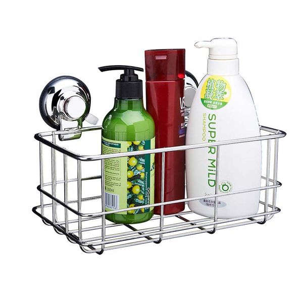 

sucker storage rack for shampoo shower toilet wall holder drain bath suction cup basket shelf corner kitchen bathroom rack