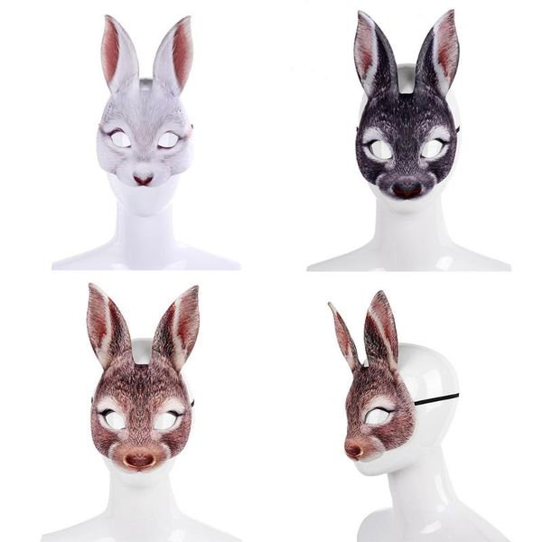 

новая 3d партии cospty животные realstic eva черные и белые для взрослых анима face косплей маскарадных масок ушей