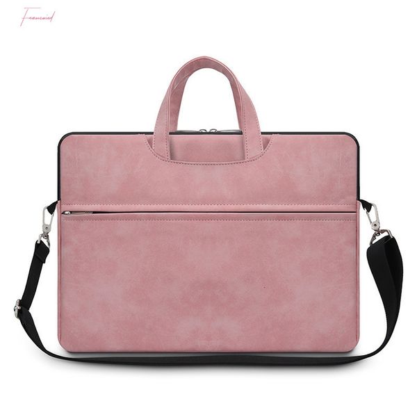 

pure color business lapbag flat storage multi functional matte briefcase men women drop shipping high quality