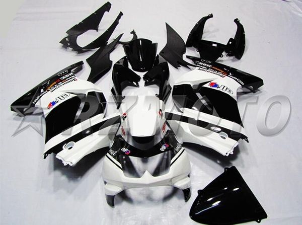 

4 gifts injection mold new abs motorcycle full fairings set fit for kawasaki ninja250r ex250 zx250r 250 2008 - 2014 set black white eif