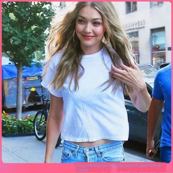 

street shooting basic pure color simple net short-sleeved t- women's loose short round collar base t- shirt shirt summer, White