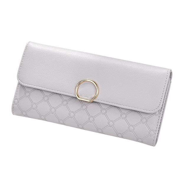 

2019 new women's wallet female long clutch bag large capacity two fold wallet, Red;black