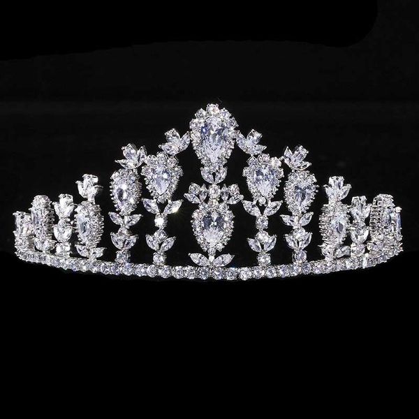 

forseven new fashion shining crystal royal princess tiaras and crowns de noiva bride wedding party hair jewelry accessories, Golden;white