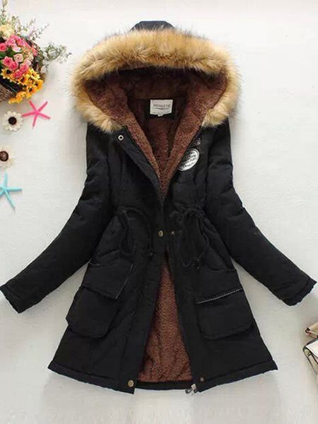 

parkas новых женских зим женщин пальто сгущение хлопок зимняя куртка женская верхняя одежда ветровка для женщин регулярных зимой, Black;brown