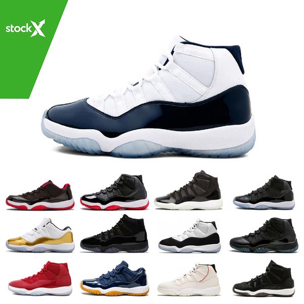 

bred 2019 stock x 11 11s metallic silver space jam concord basketball shoes men women cap and gown gym red 72-10 sneakers