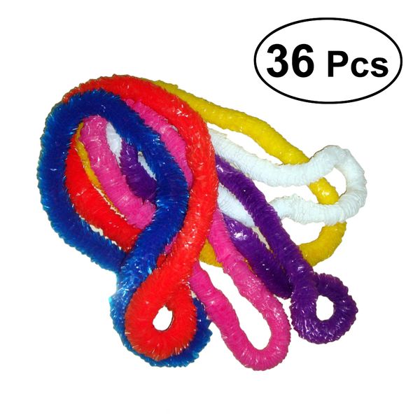 

36pcs hawaiian garlands flower beach tropical party spree candy color floral hoops necklaces garlands