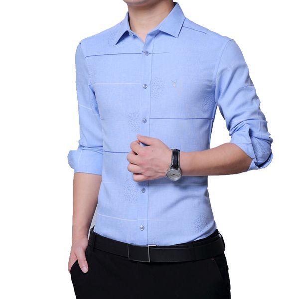 

playboy new men casual long sleeved solid shirt slim fit male social business dress shirt brand men clothing soft comfortable, White;black