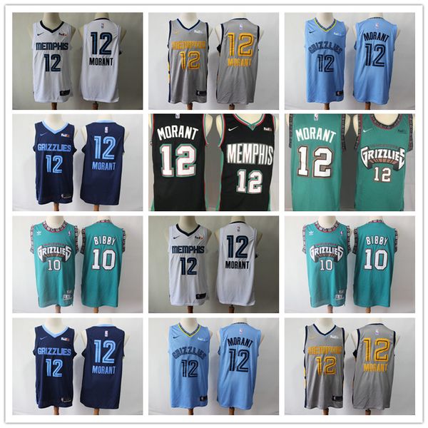 

memphisgrizzliesnba 12 ja моран 10 майк бибби 13 jaren джексон серый синий зеленый белый флот баскетбольное, Black