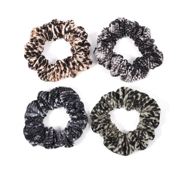 

fashion hair accessories snake skin scrunchies for women girls stretch ponytail gum for hair rubber bands elastic hairbands