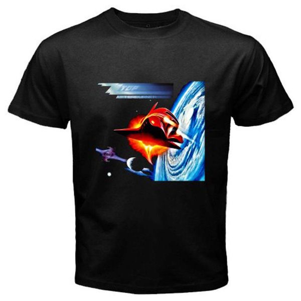 Negra Camiseta de Manga Larga de algod/ón ZZ Top para Hombre