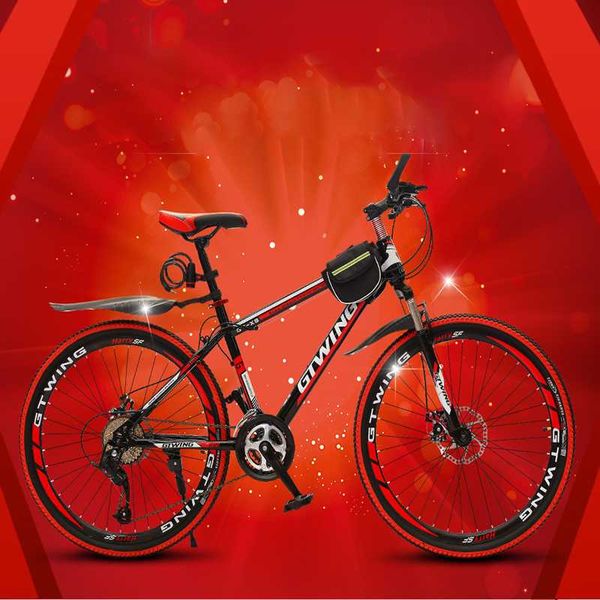 

26 inch 24/27 speed mountain bike highway bicycle delivery dfront and rear student oversized bicycle bikes