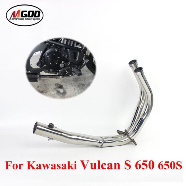 

51mm front slin 0n tube full systems motorcycle exhaust modified pipe for vulcan s 650 650s s650 vn650 en650 all years